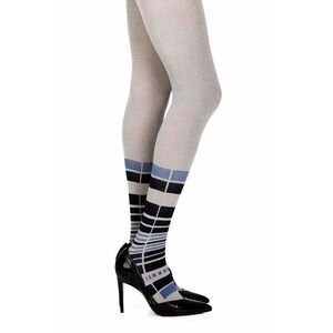 Zohara Geometric Tights LG BBSIZE2 Women Greyblue Hosiery